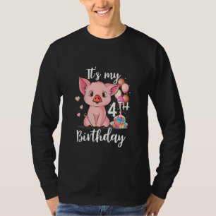 Camiseta Niños es mi cuarto cumpleaños, cerdos para Chica
