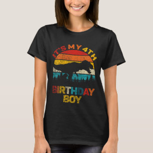 Camiseta Niños es mi cuarto cumpleaños Dinosaur Rex Four Ye