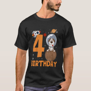 Camiseta Niños es mi cuarto cumpleaños feliz 4 años de espa