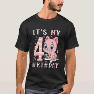 Camiseta Niños es mi cuarto cumpleaños para la fiesta de lo