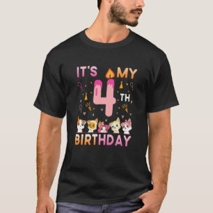 Camiseta Niños es mi cuarto cumpleaños para la fiesta de lo