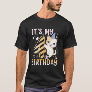 Camiseta Niños es mi cuarto cumpleaños para la fiesta de lo