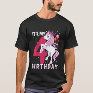 Camiseta Niños es mi cuarto cumpleaños, Unicornio, niño de