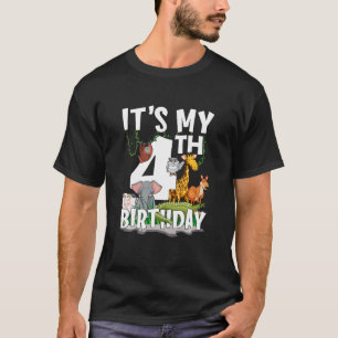 Camiseta Niños es mi cuarto cumpleaños Zoo Jungle Safari 4