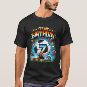 Camiseta Niños Es Mi Cumpleaños Número 7 Fútbol Para Niños