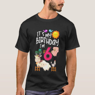 Camiseta Niños Es Mi Cumpleaños, Soy Animales De Granja De