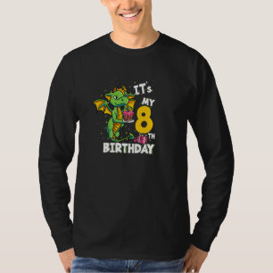 Camiseta Niños es mi octavo cumpleaños Dragón de 8 años Bir
