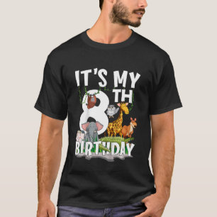 Camiseta Niños es mi octavo cumpleaños Zoo Jungle Safari 8 
