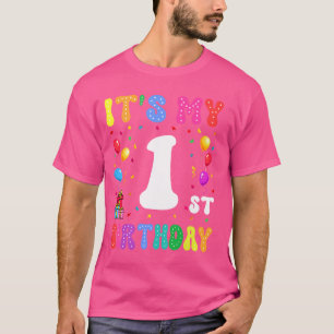 Camiseta Niños es mi primer cumpleaños 1 Diez niños felices
