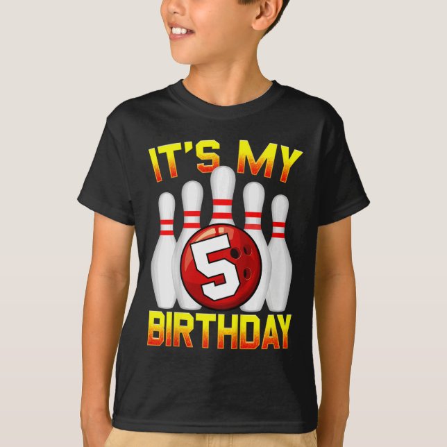 Camiseta Niños es mi quinto cumpleaños (Anverso)