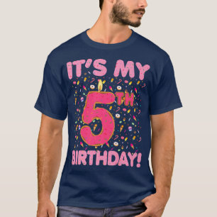Camiseta Niños Es mi quinto cumpleaños Candy Bonbons de 5 a