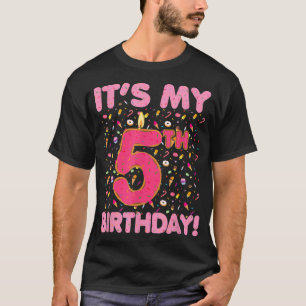 Camiseta Niños Es mi quinto cumpleaños Candy Bonbons de 5 a