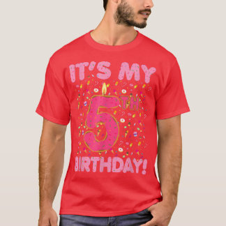 Camiseta Niños Es mi quinto cumpleaños Candy Bonbons de 5 a