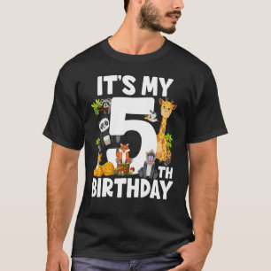 Camiseta Niños es mi Safari de la Selva Zoológica de 5 años