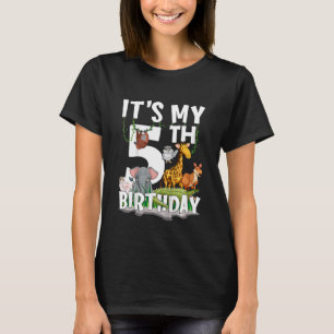 Camiseta Niños es mi Safari de la Selva Zoológica de 5 años