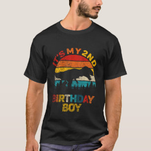 Camiseta Niños es mi segundo cumpleaños, Dinosaur Rex dos a