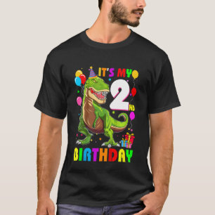 Camiseta Niños es mi segundo cumpleaños feliz 2 años Rex 3