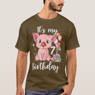 Camiseta Niños es mi séptimo cumpleaños - Cute Pigs Avers R