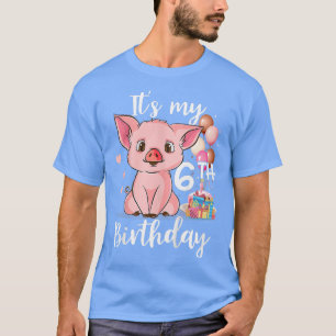 Camiseta Niños Es mi sexto cumpleaños - Cute Pigs Avers Reg