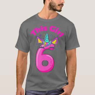 Camiseta Niños es mi sexto cumpleaños feliz Unicor de 6 año
