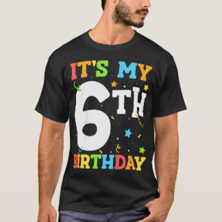 Camiseta Niños Es Mi Sexto Cumpleaños Seis Feliz Cumpleaños