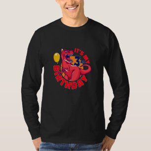 Camiseta Niños es mi tercer cumpleaños feliz 3 años Rex Din