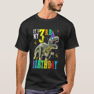 Camiseta Niños es mi tercer cumpleaños feliz Dinosaurio G d