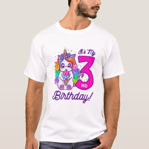 Camiseta Niños es mi tercer cumpleaños, Ice Cream Rainbow U