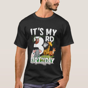 Camiseta Niños es mi tercer cumpleaños Zoo Jungle Safari 3