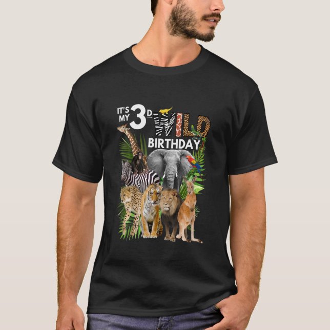 Camiseta Niños es mi tercer zoológico salvaje de animales d (Anverso)