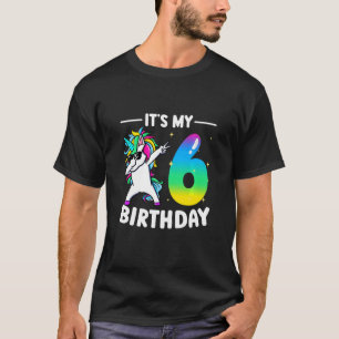 Camiseta Niños es mi unicornio de cumpleaños número 6