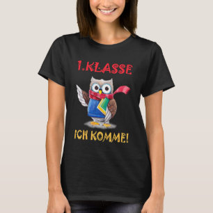 Camiseta Niños Escuela Owl Tschüss Kindergarten 1 Clase Ich