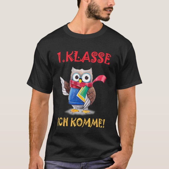 Camiseta Niños Escuela Owl Tschüss Kindergarten 1 Clase Ich (Anverso)