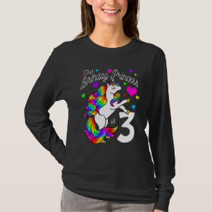 Camiseta Niños Esta Princesa De Cumpleaños Es 3 Chica Fiest