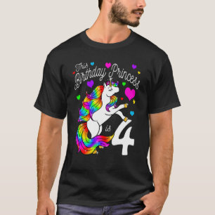 Camiseta Niños Esta Princesa De Cumpleaños Es El 4° Chica F