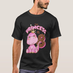 Camiseta Niños: Esta princesa es 8 Chicas 8 cumpleaños Rosa