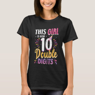 Camiseta Niños Este Chica Ahora Tiene 10 Dígitos Dobles 10