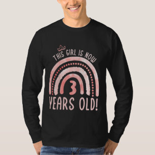 Camiseta Niños Este Chica Tiene 3 Años Tercer Cumpleaños B