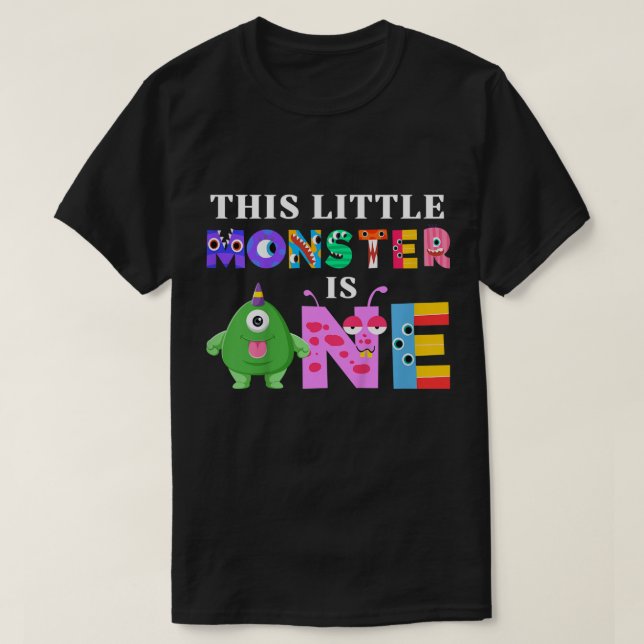 Camiseta Niños Este monstruo es un Fiesta de primer cumplea (Diseño del anverso)