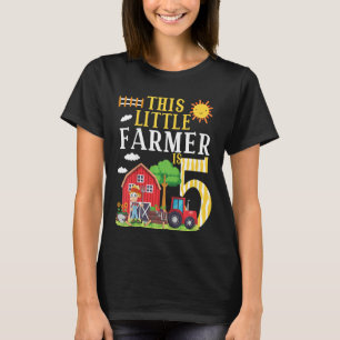 Camiseta Niños Este Pequeño Agricultor Es 5 Tractor De Gran