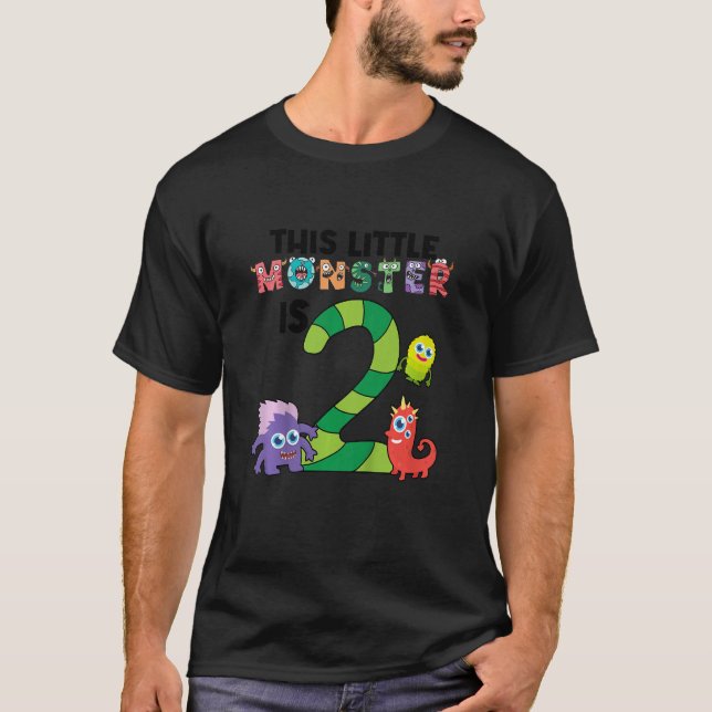 Camiseta Niños Este pequeño monstruo tiene 2 años, 2º cumpl (Anverso)