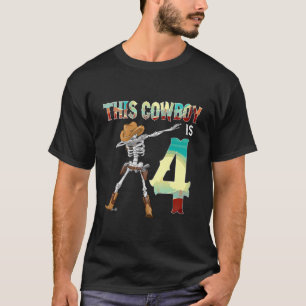 Camiseta Niños Este Vaquero Tiene 4 Bebando El Esqueleto 4º
