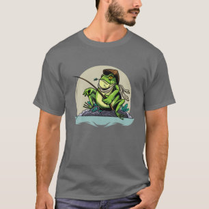 Camiseta Niños estéticos de la pesca de la rana cutánea Gob