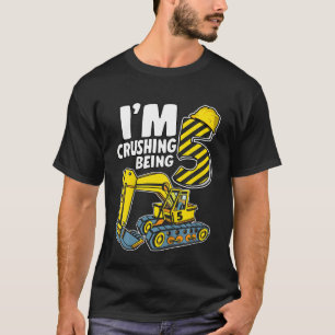 Camiseta Niños estoy aplastando ser 5 años Excavadora de ni
