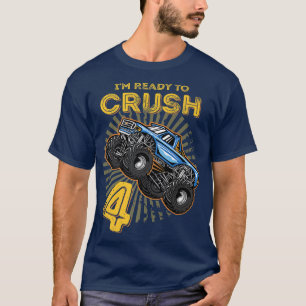 Camiseta Niños Estoy Listo Para Aplastar 4 Camión Monstruo 