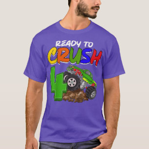 Camiseta Niños Estoy Listo Para Aplastar 4 Cumpleaños De T-