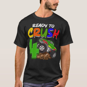 Camiseta Niños Estoy Listo Para Aplastar 4 Cumpleaños De T-