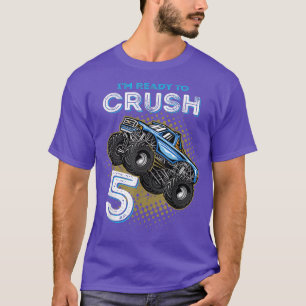 Camiseta Niños Estoy Listo Para Aplastar 5 Camión Monstruo 