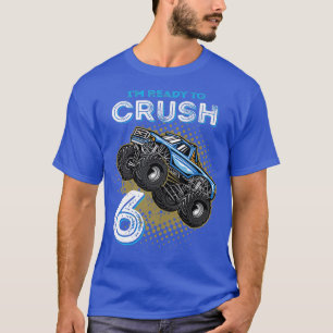 Camiseta Niños Estoy Listo para Aplastar 6 Camión Monstruo 