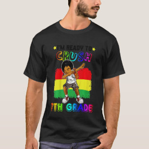 Camiseta Niños Estoy Listo Para Aplastar 7º Grado Afro Niño